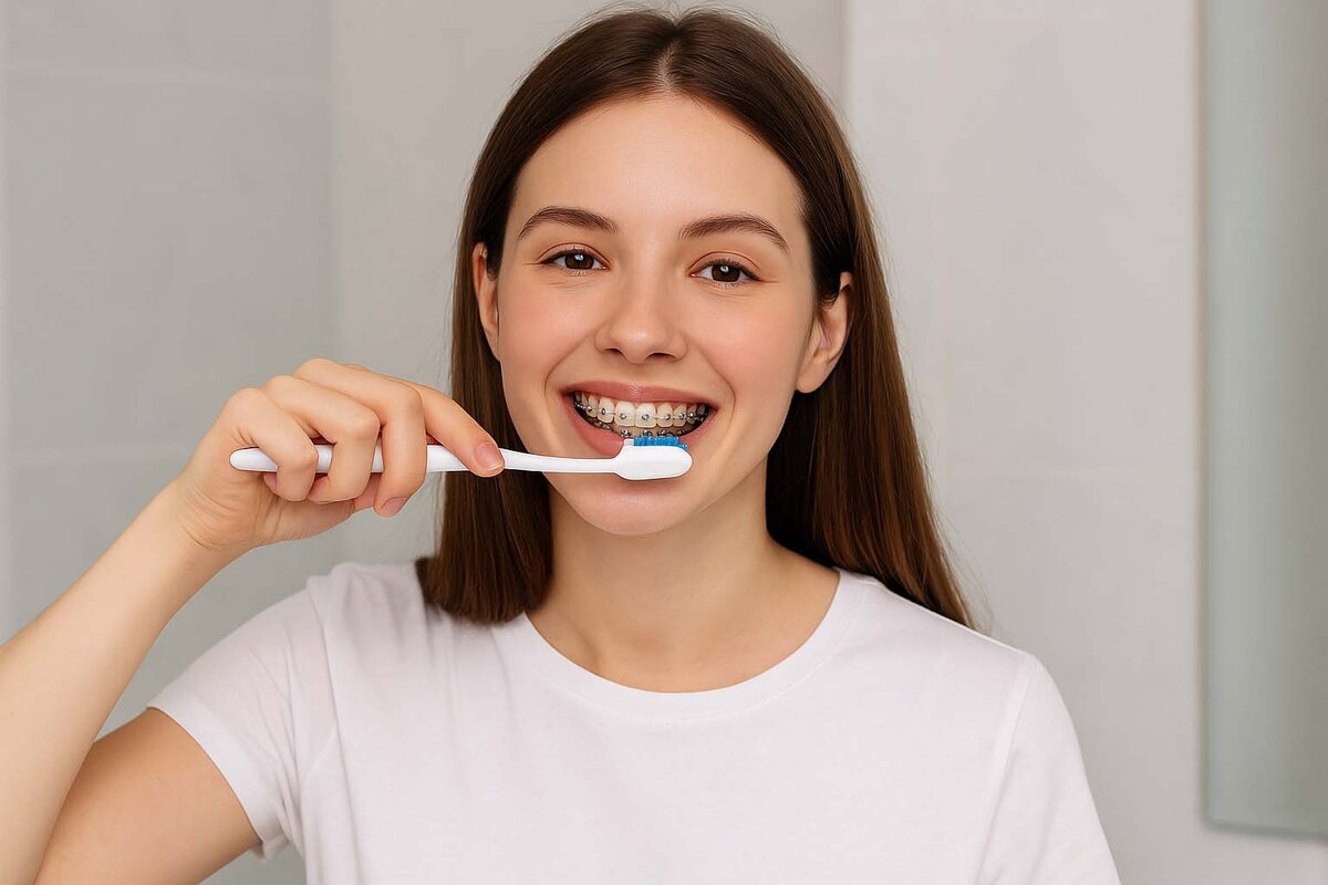 brushing teeth