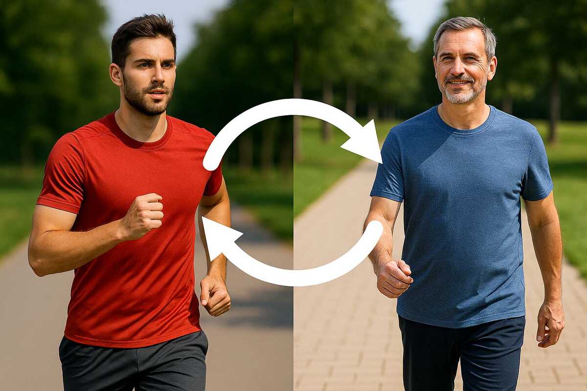 fast walking or running