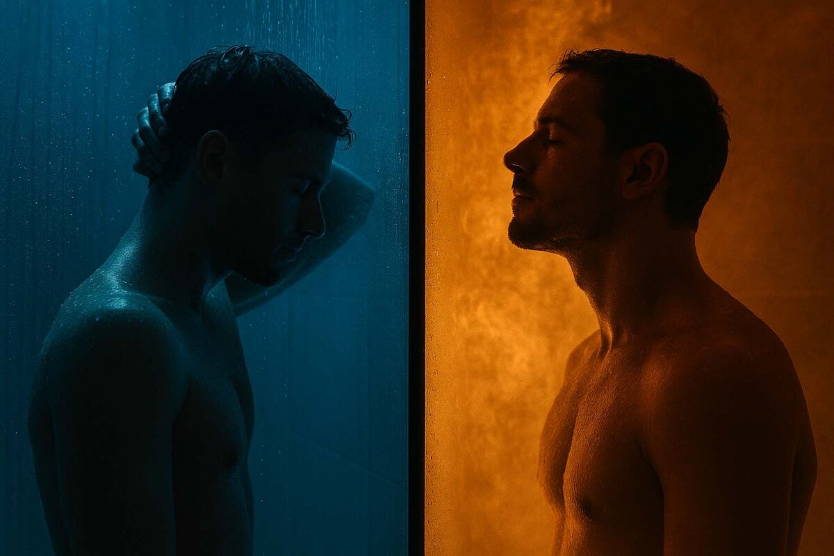 showering with cold or hot water